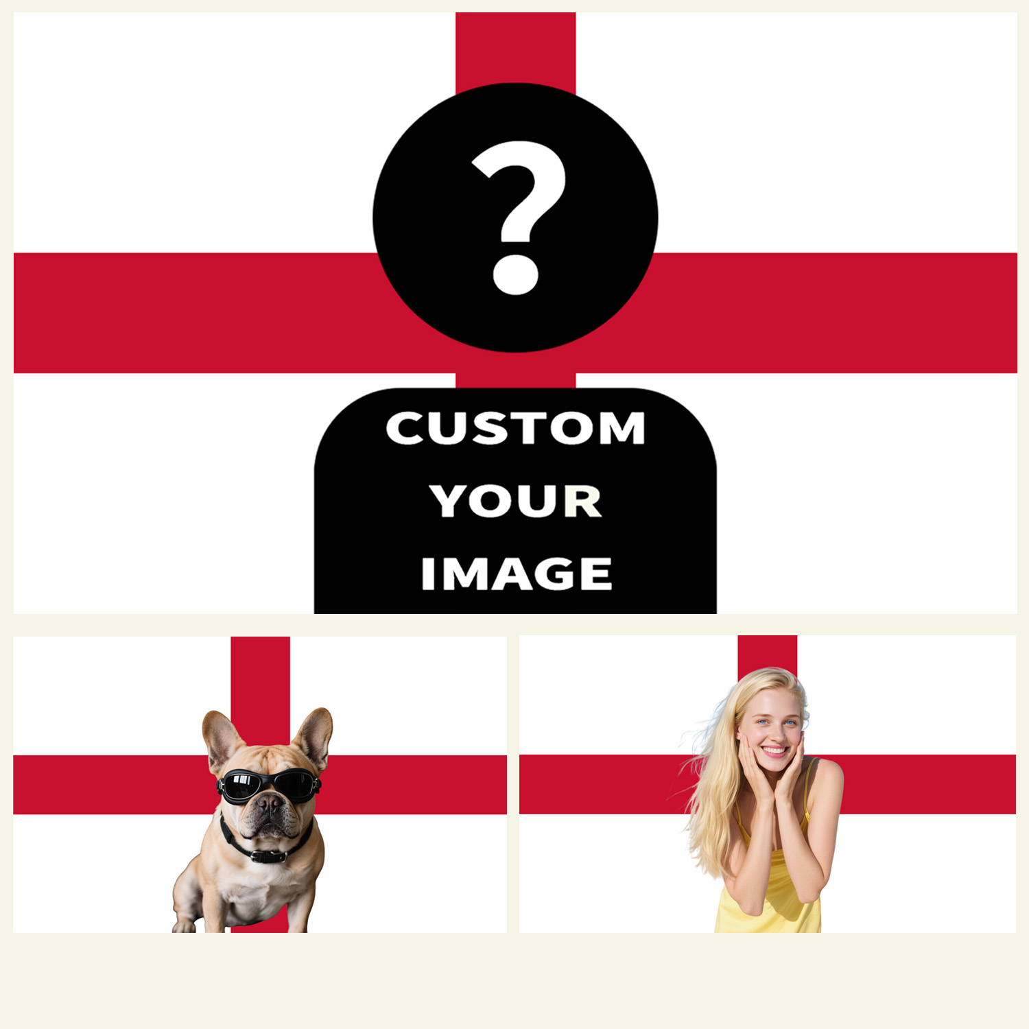 Home Textiles & Decorations - ผ้าแขวนผนังลายอังกฤษแบบแบน 2 มิติ 1 ชิ้น -