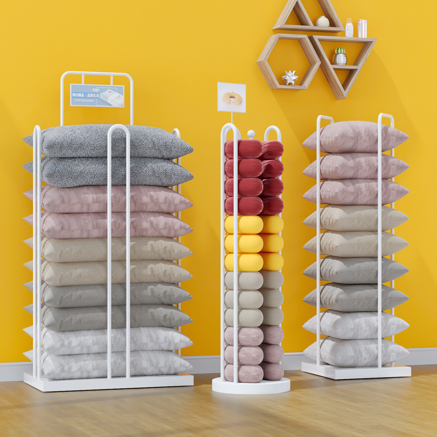 Home Textiles Factory - ชั้นวางสินค้าสิ่งทอสำหรับบ้าน ชั้นวางเก็บแกนหมอน ชั้นวางหมอน ชั้นวางสินค้าสิ่งทอสำหรับบ้าน ชั้นวางสินค้าโปรโมชั่น ขายตรงจากโรงงาน