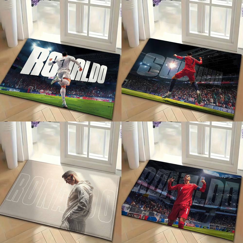Home Textiles Portugal - พรมตกแต่งห้องนอนลายซุปเปอร์สตาร์ฟุตบอลโปรตุเกส C-CR7 สำหรับห้องนั่งเล่น พรมปูพื้นหนานุ่มสำหรับห้องทำงาน พรมขนฟูนุ่มสบายสำหรับบ้าน