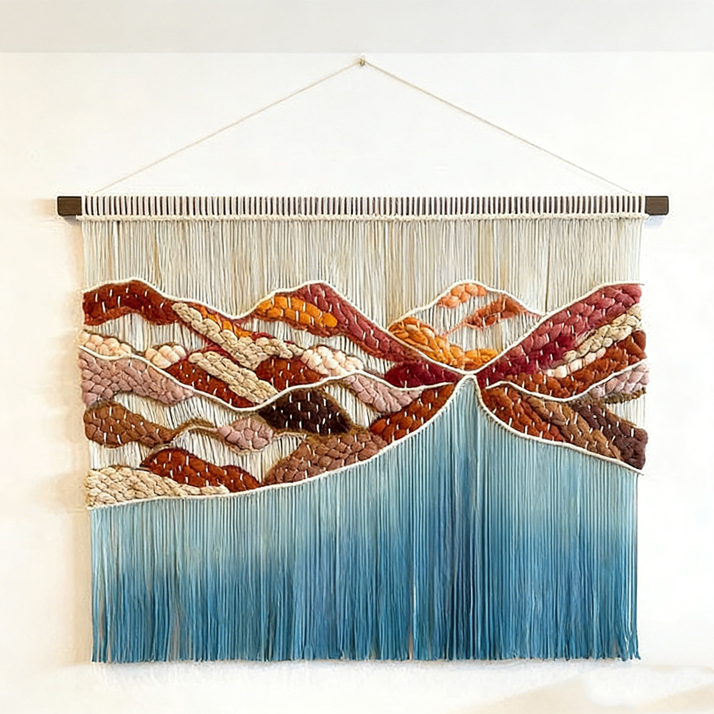งานฝีมือมาคราเม่แขวนผนังจากโรง - Home Textiles Factory บทวิจารณ์และราคา