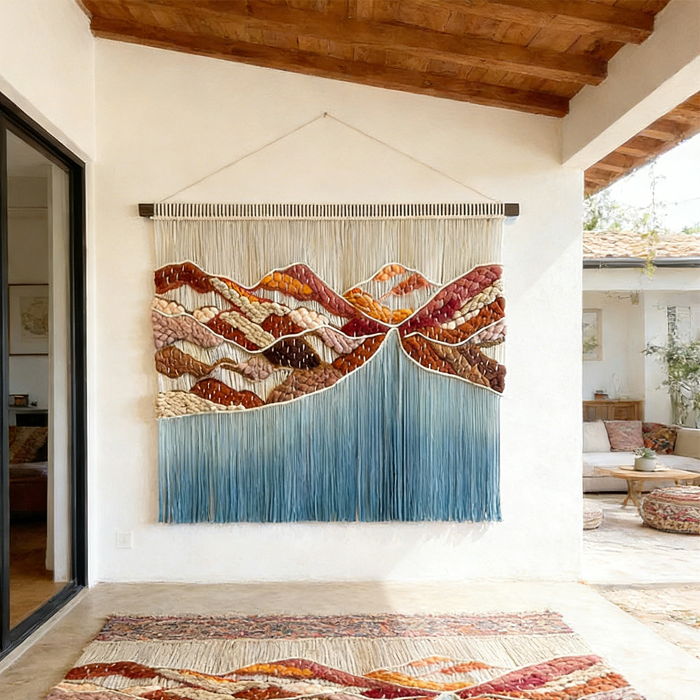 งานฝีมือมาคราเม่แขวนผนังจากโรง - Home Textiles Factory บทวิจารณ์และราคา