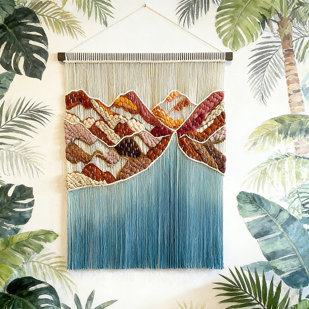 งานฝีมือมาคราเม่แขวนผนังจากโรง - Home Textiles Factory บทวิจารณ์และราคา
