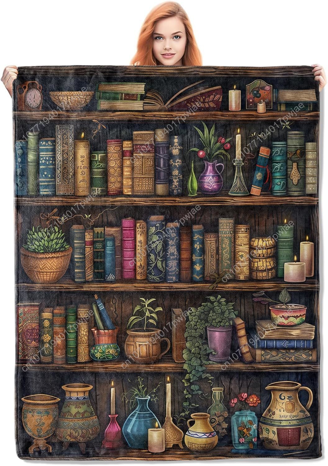 ผ้าห่มลายชั้นวางหนังสือวินเทจ  - Home Textiles & Decorations บทวิจารณ์และราคา