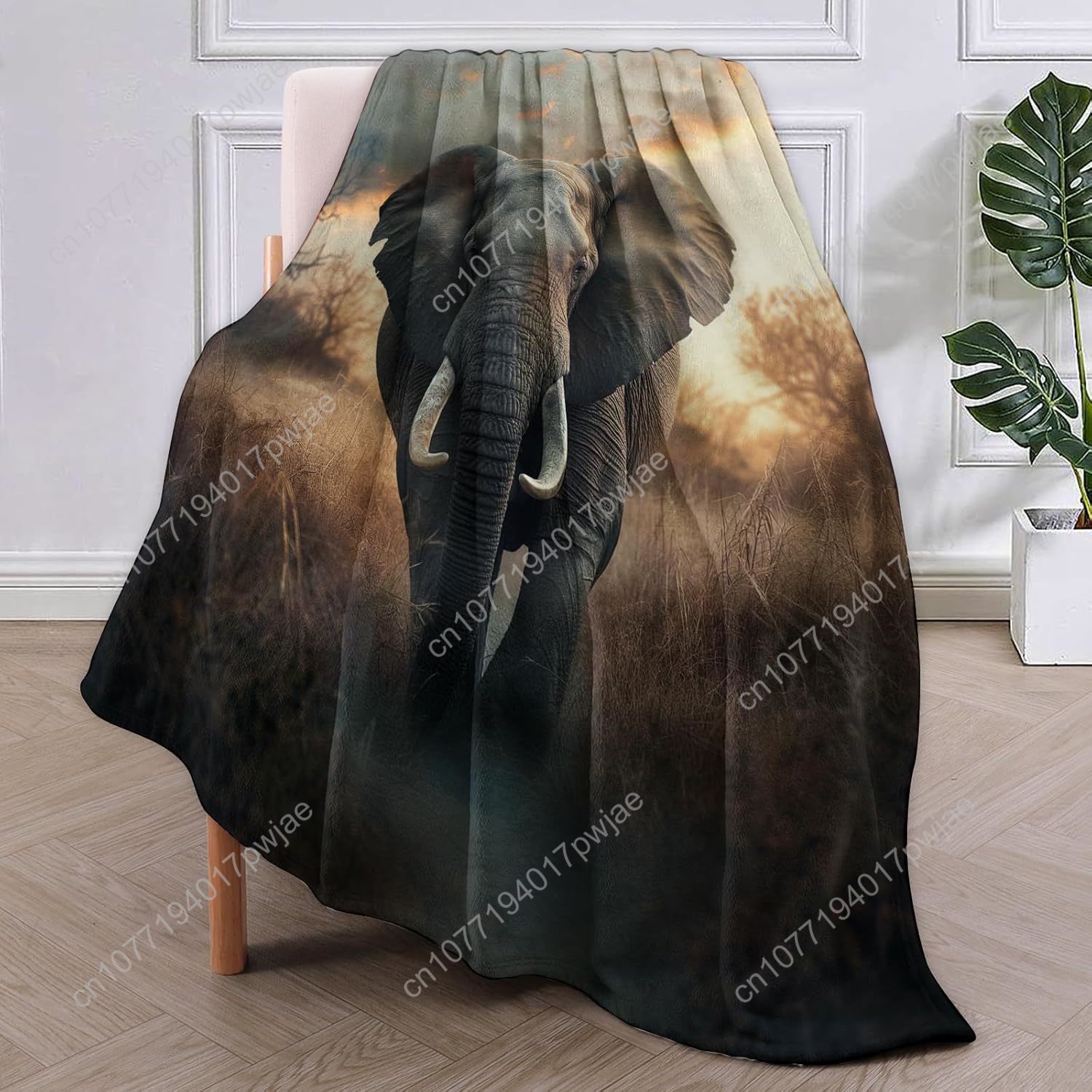 ผ้าห่มขนช้าง ลายธรรมชาติสมจริง - Home Textiles & Decorations บทวิจารณ์และราคา