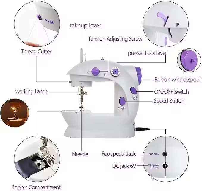 จักรเย็บผ้าไฟฟ้าขนาดเล็กสำหรับ - Home Textiles Factory บทวิจารณ์และราคา